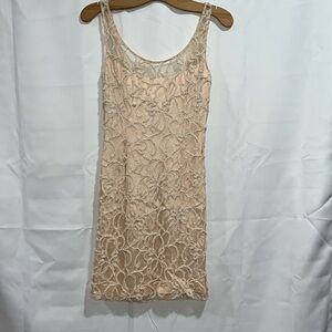 Light brown midi dress